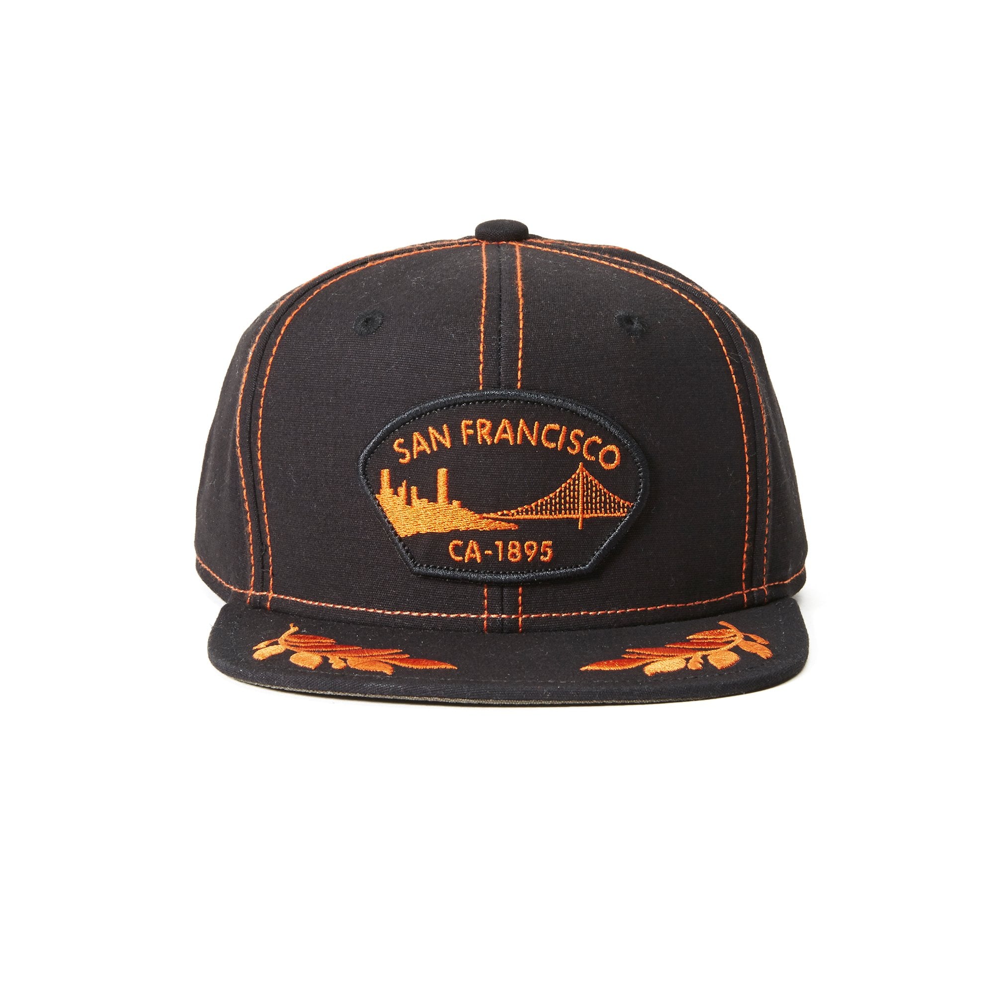 Goorin Bros. city kid cotton 6 panel baseball cap Black front view