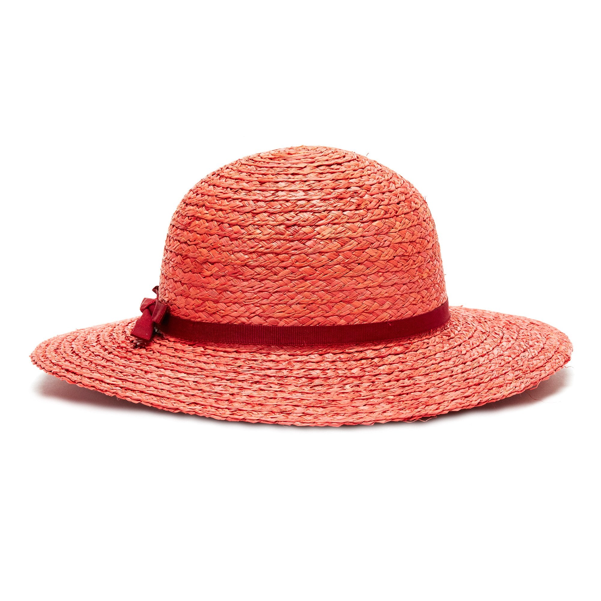 Goorin Bros. precious straw floppy hat Coral back view