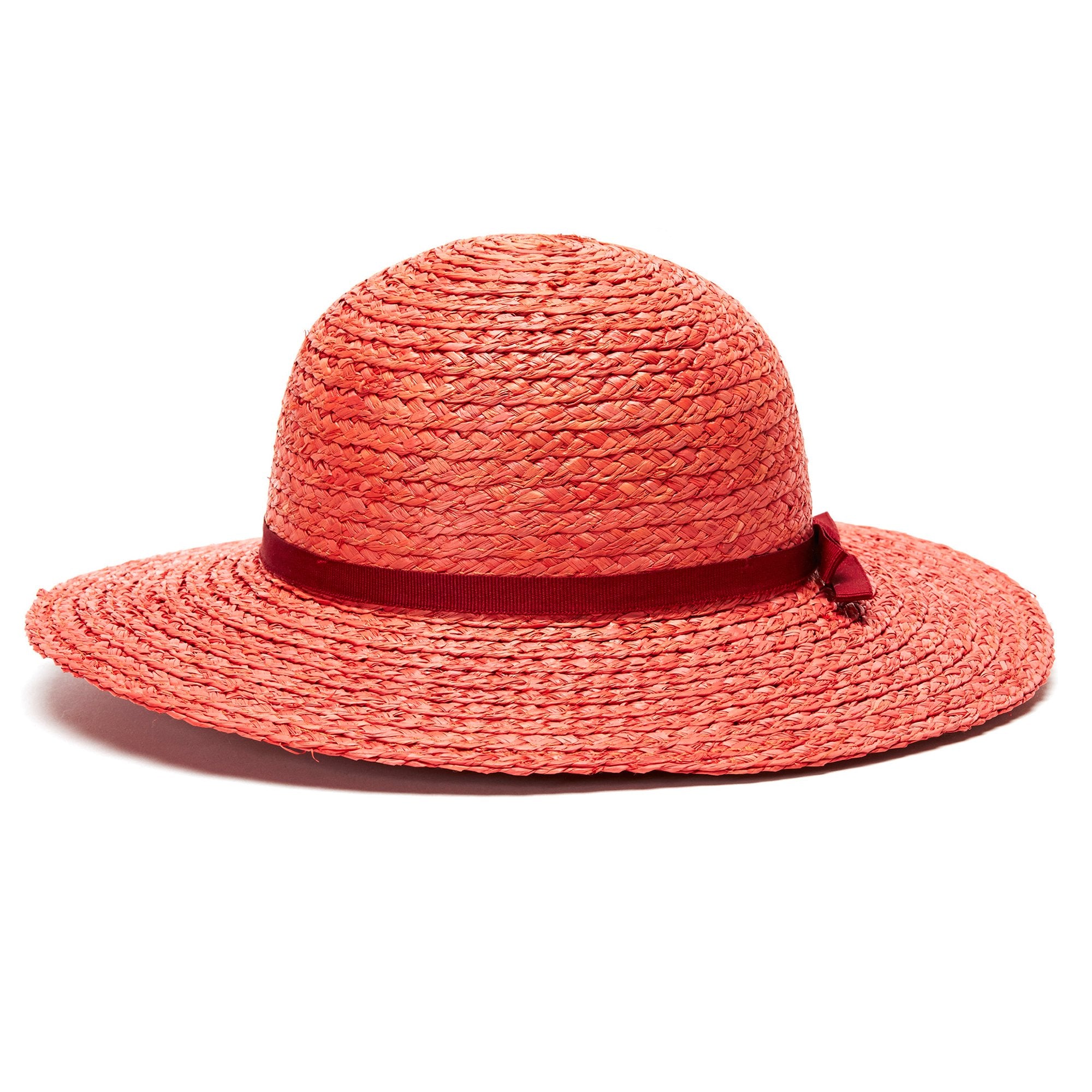 Goorin Bros. precious straw floppy hat Coral front view