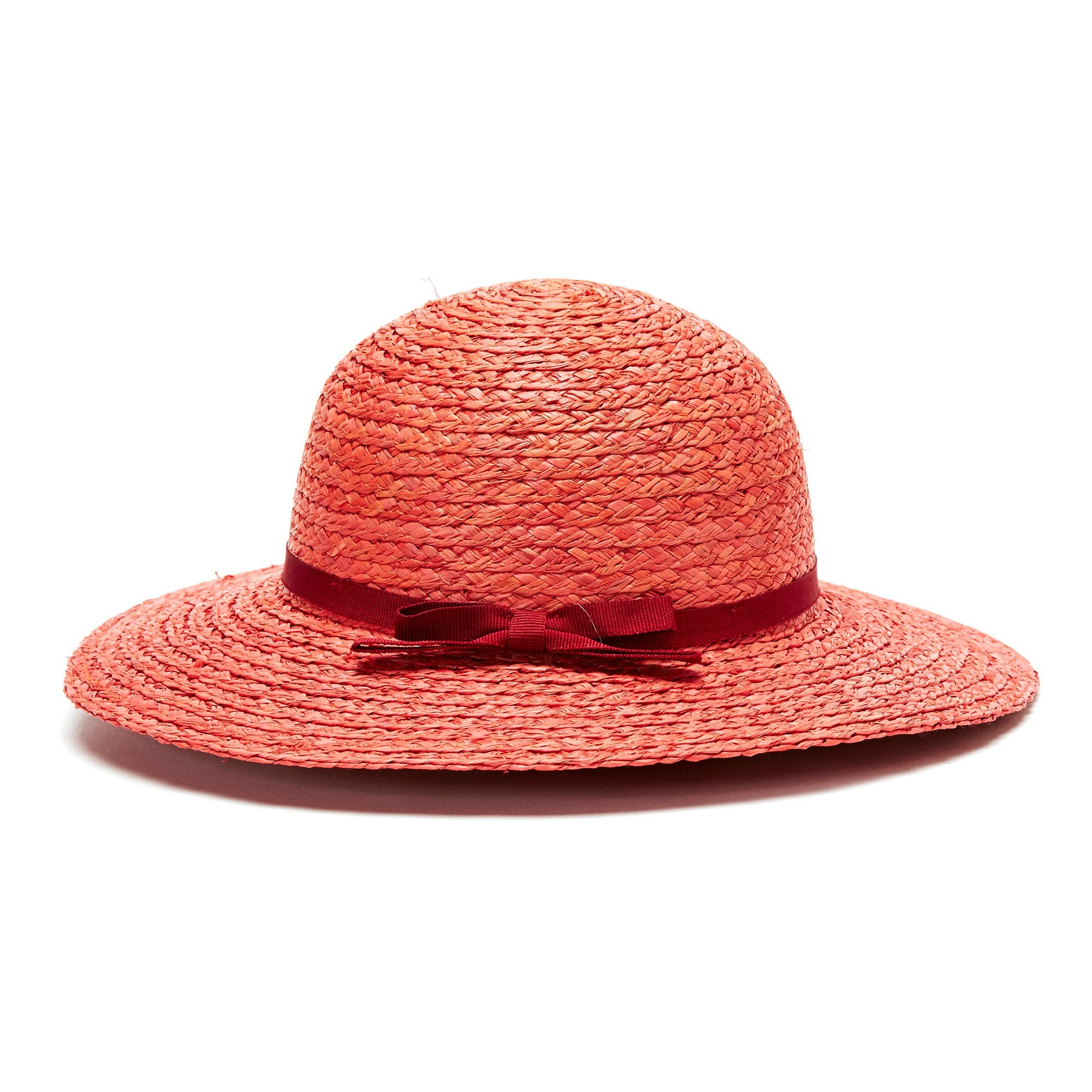Goorin Bros. precious straw floppy hat Coral side view
