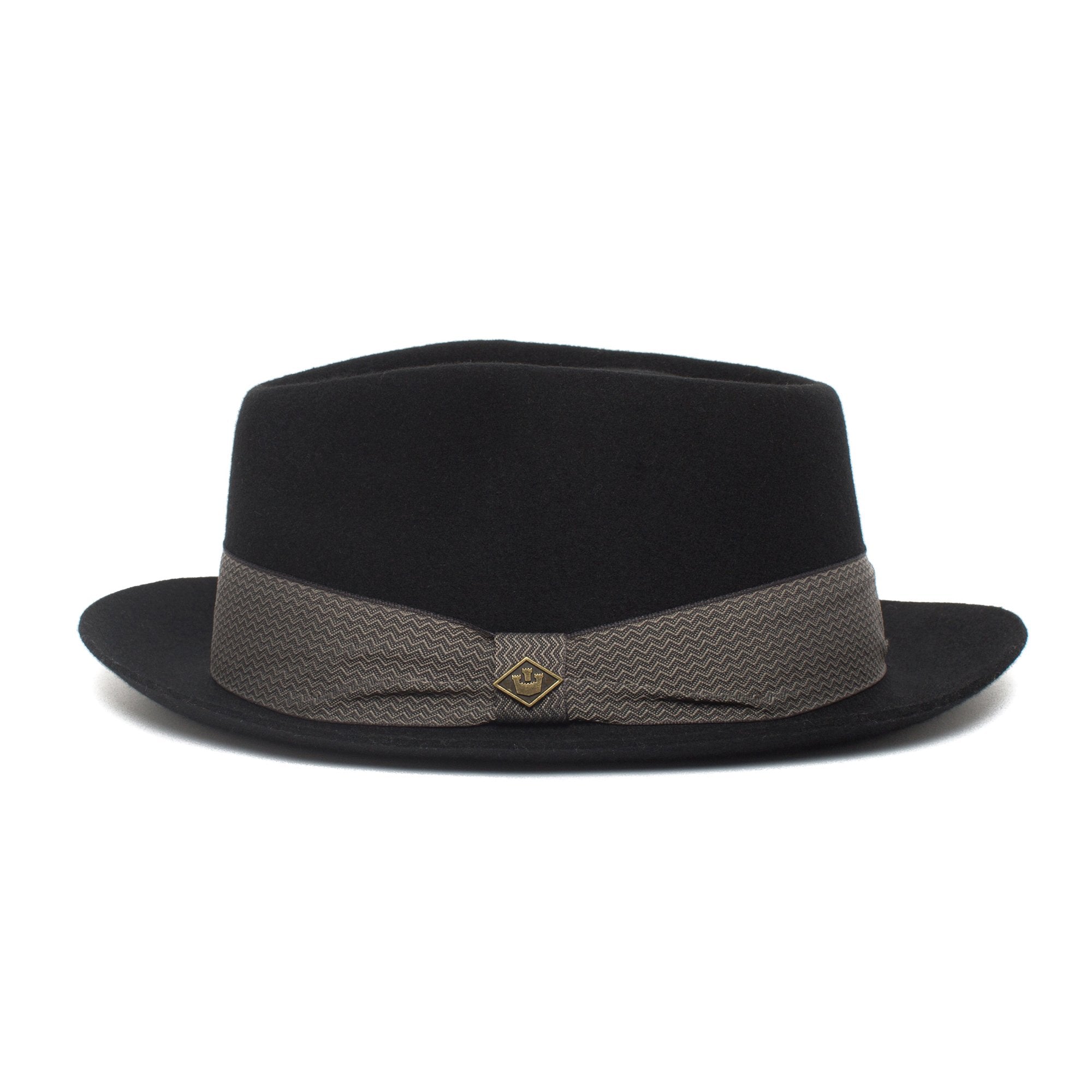 Goorin Bros. griffin teardrop short brim felt fedora hat Black side view