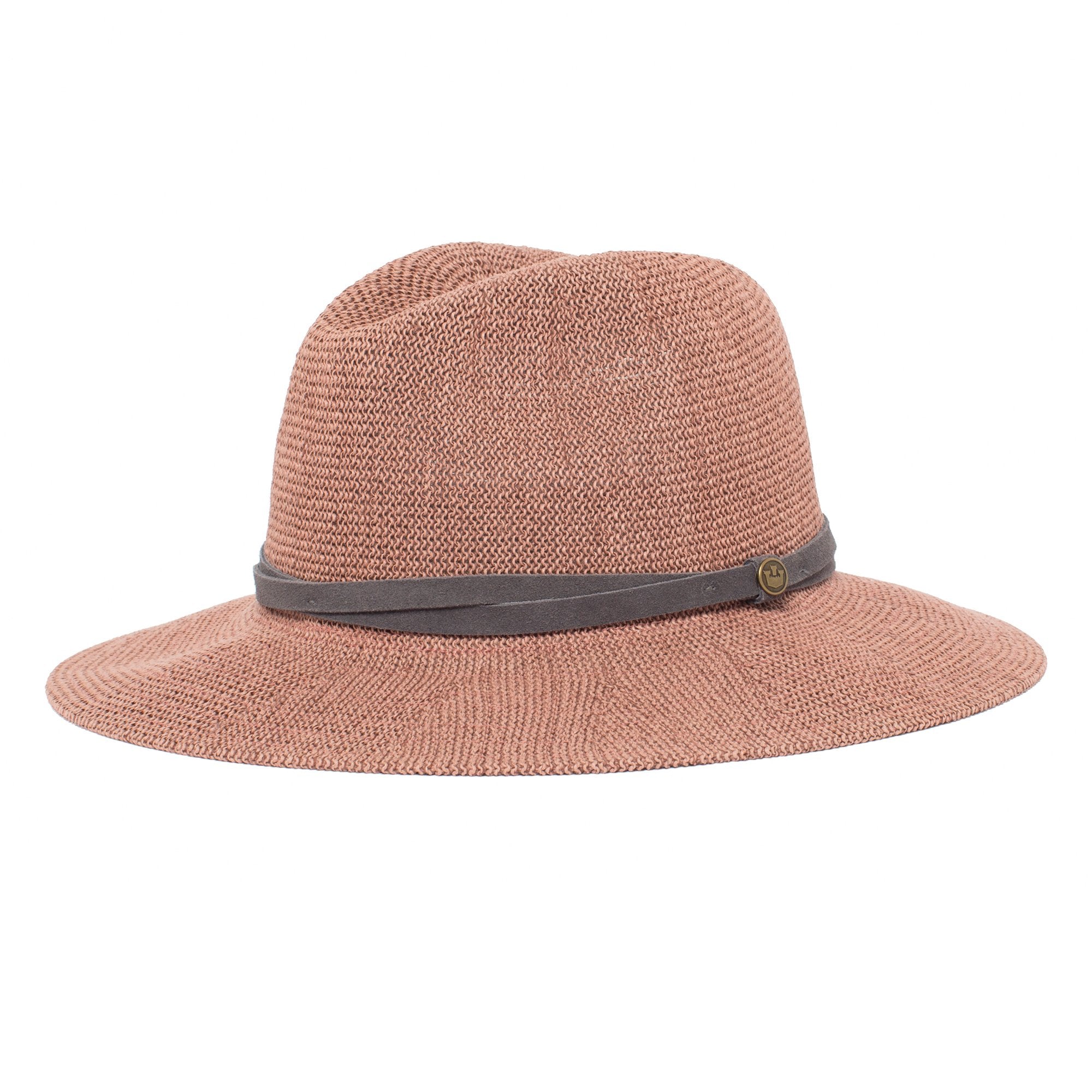 Goorin Bros. fatima center dent wide brim paper poly blend fedora hat Purple left side view