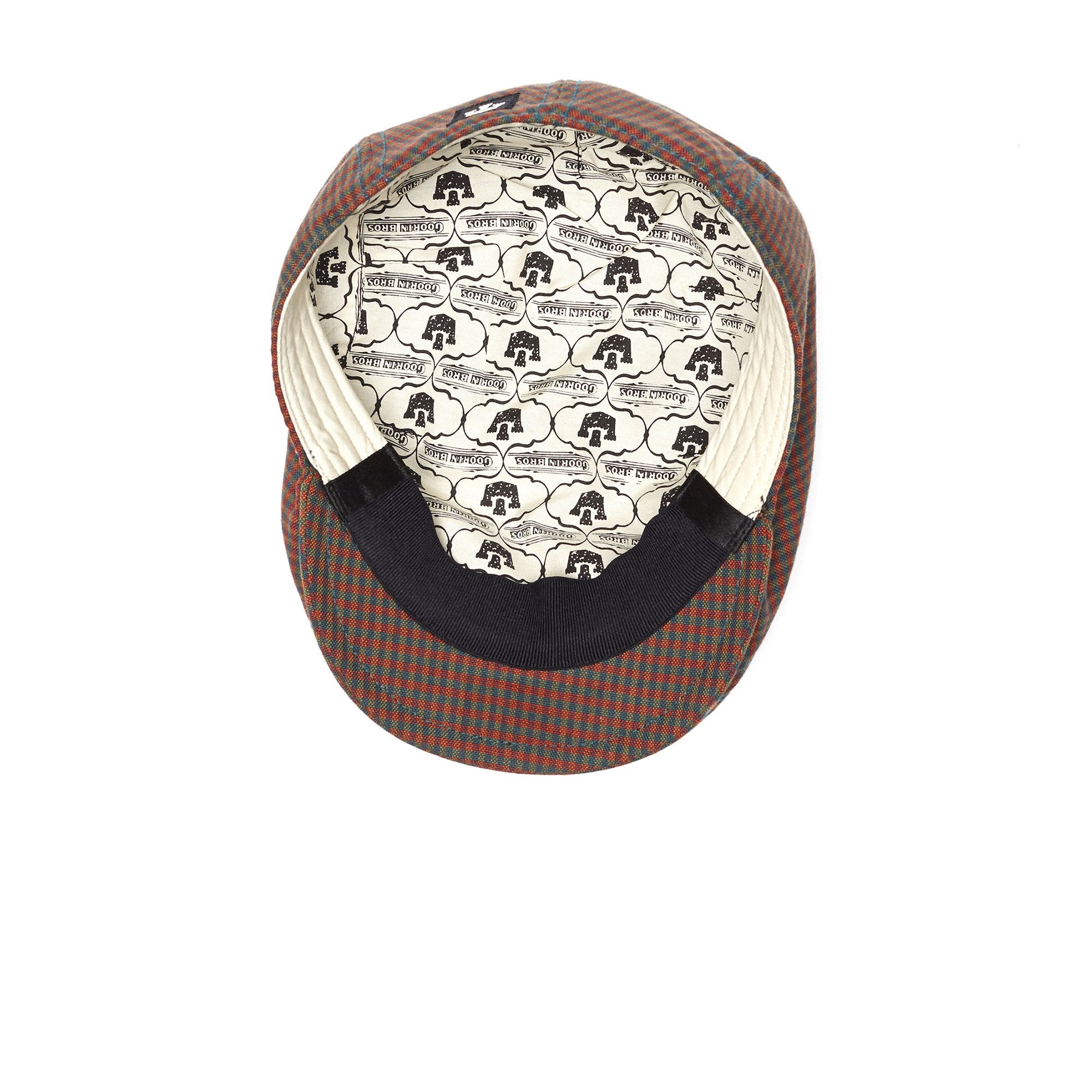 Goorin Bros. green room polyester 3 panel ivy flatcap Red under view