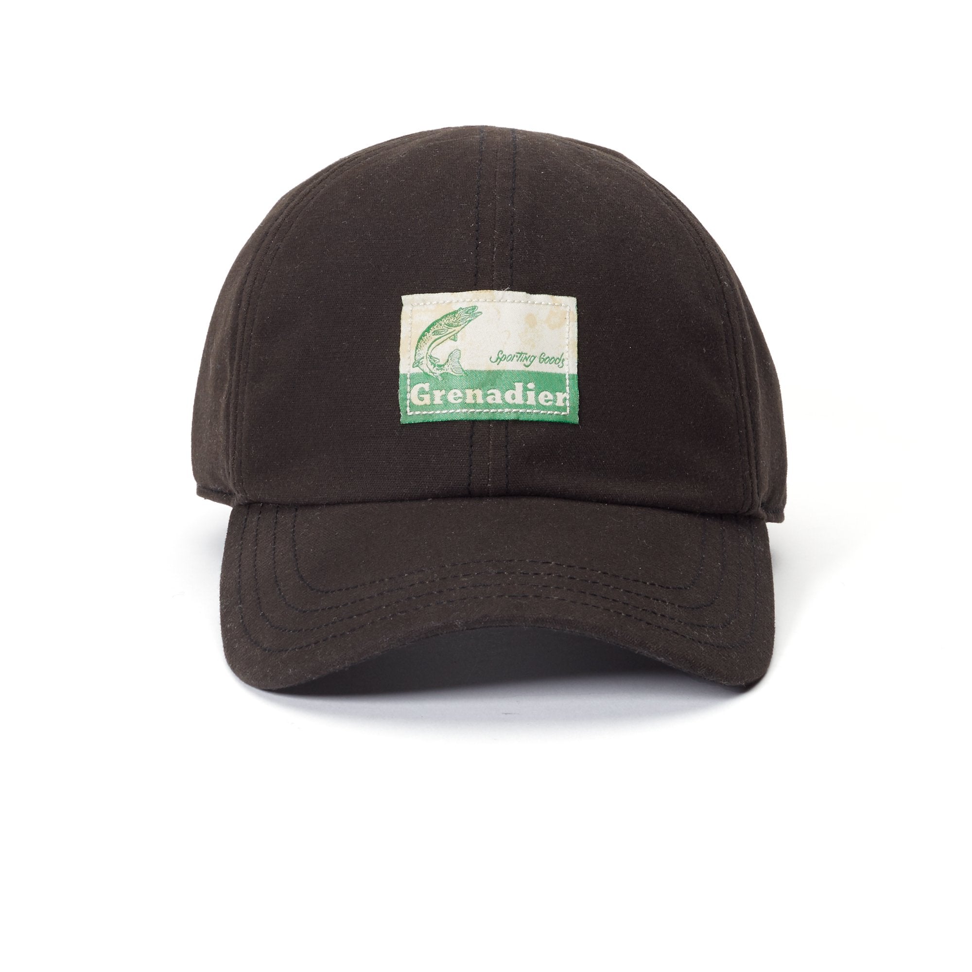 Goorin Bros. sportfishing cotton 6 panel baseball cap Brown front view