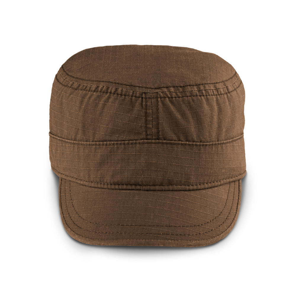 Goorin Bros. private cotton cadet cap Back label Brown front view