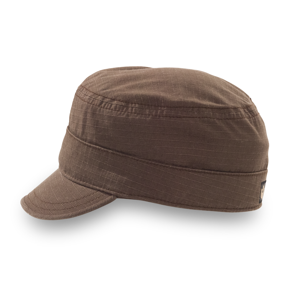 Goorin Bros. private cotton cadet cap Back label Brown left side view