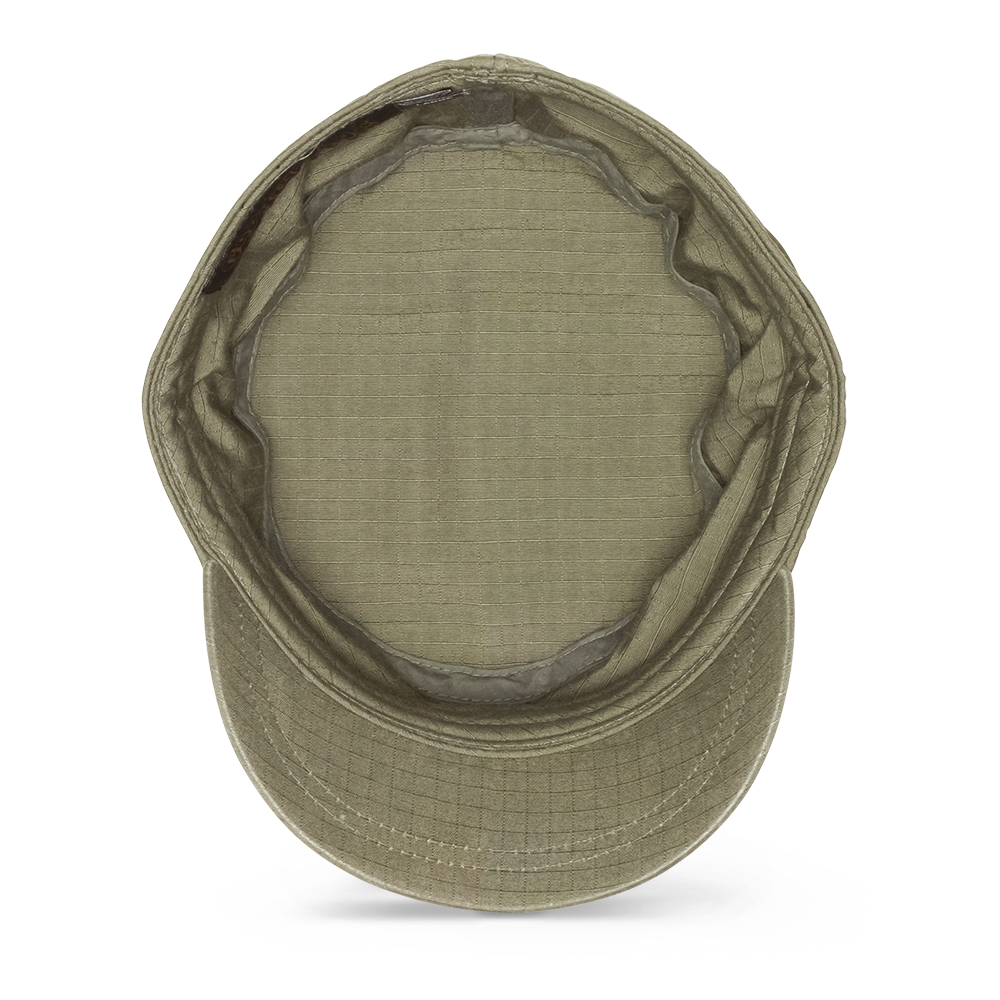 Goorin Bros. private cotton cadet cap Back label Olive under view