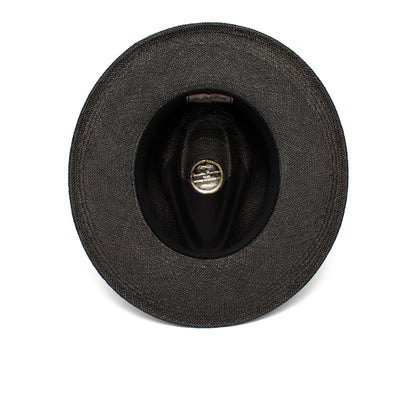 Goorin Bros. welfleet straw wide brim fedora Black under view