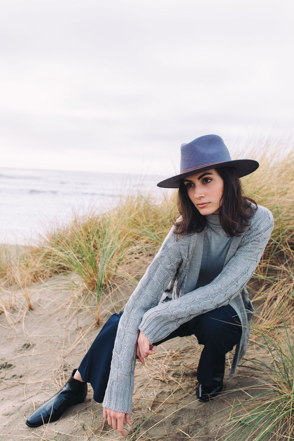 Goorin Bros. welfleet straw wide brim fedora Navy Lifestyle Womens