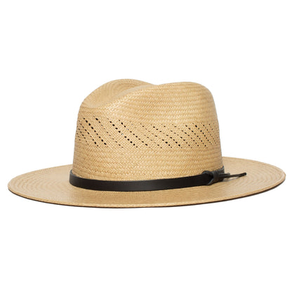 Goorin Bros. welfleet straw wide brim fedora Olive left side view