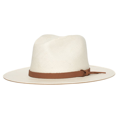 Goorin Bros. welfleet straw wide brim fedora White left side view