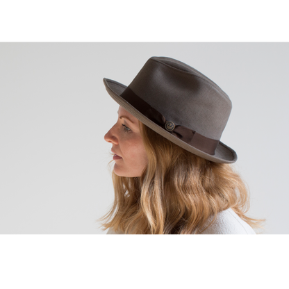 Goorin Bros. Dan Pines Khaki fedora womens styling