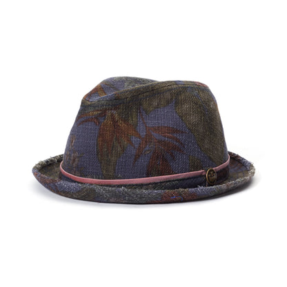 Goorin Bros. beach man cotton classic brim fedora Blue left side view