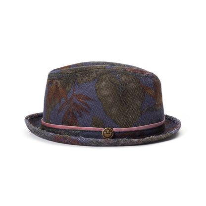 Goorin Bros. beach man cotton classic brim fedora Blue side view