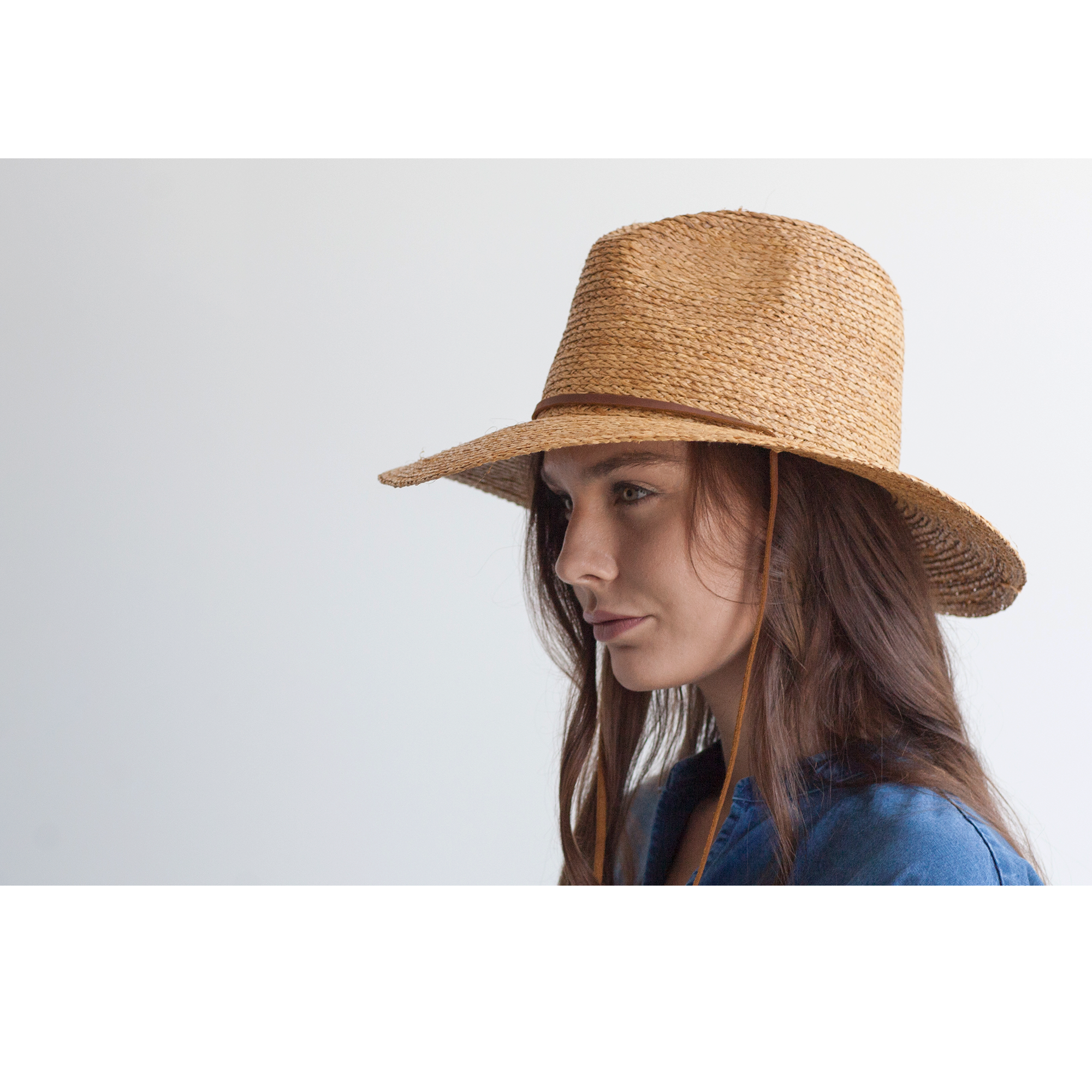 Goorin Bros. shady center dent wide brim straw fedora hat Natural  womens styling