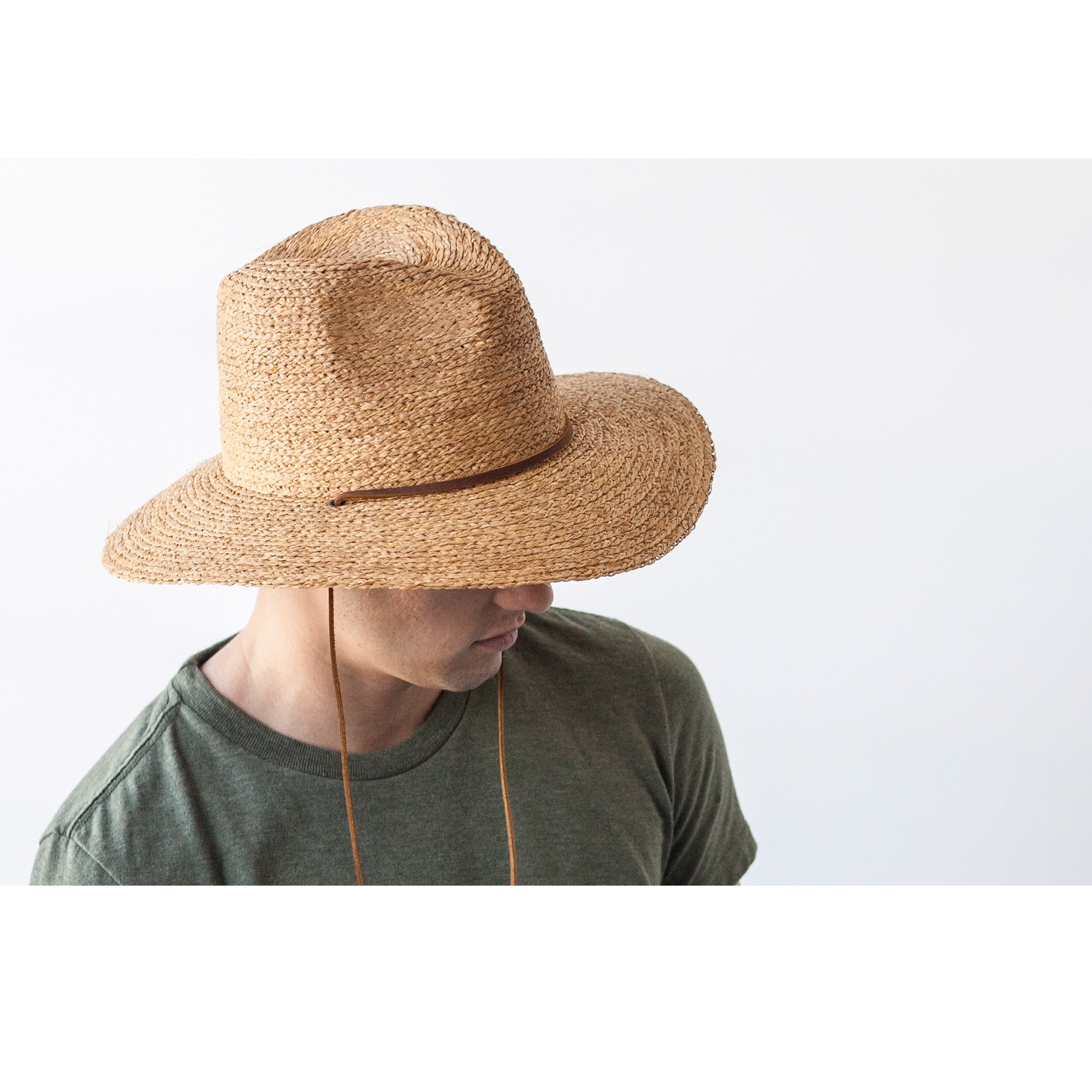 Goorin Bros. shady center dent wide brim straw fedora hat Natural  mens styling