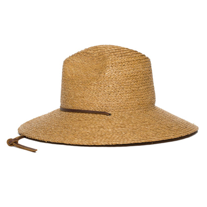 Goorin Bros. shady center dent wide brim straw fedora hat Natural side view