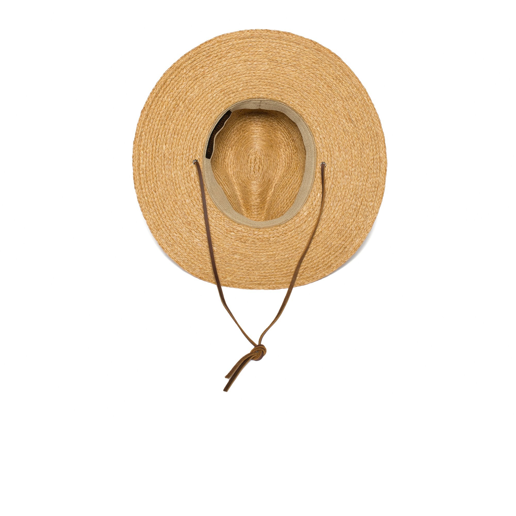 Goorin Bros. shady center dent wide brim straw fedora hat Natural under view
