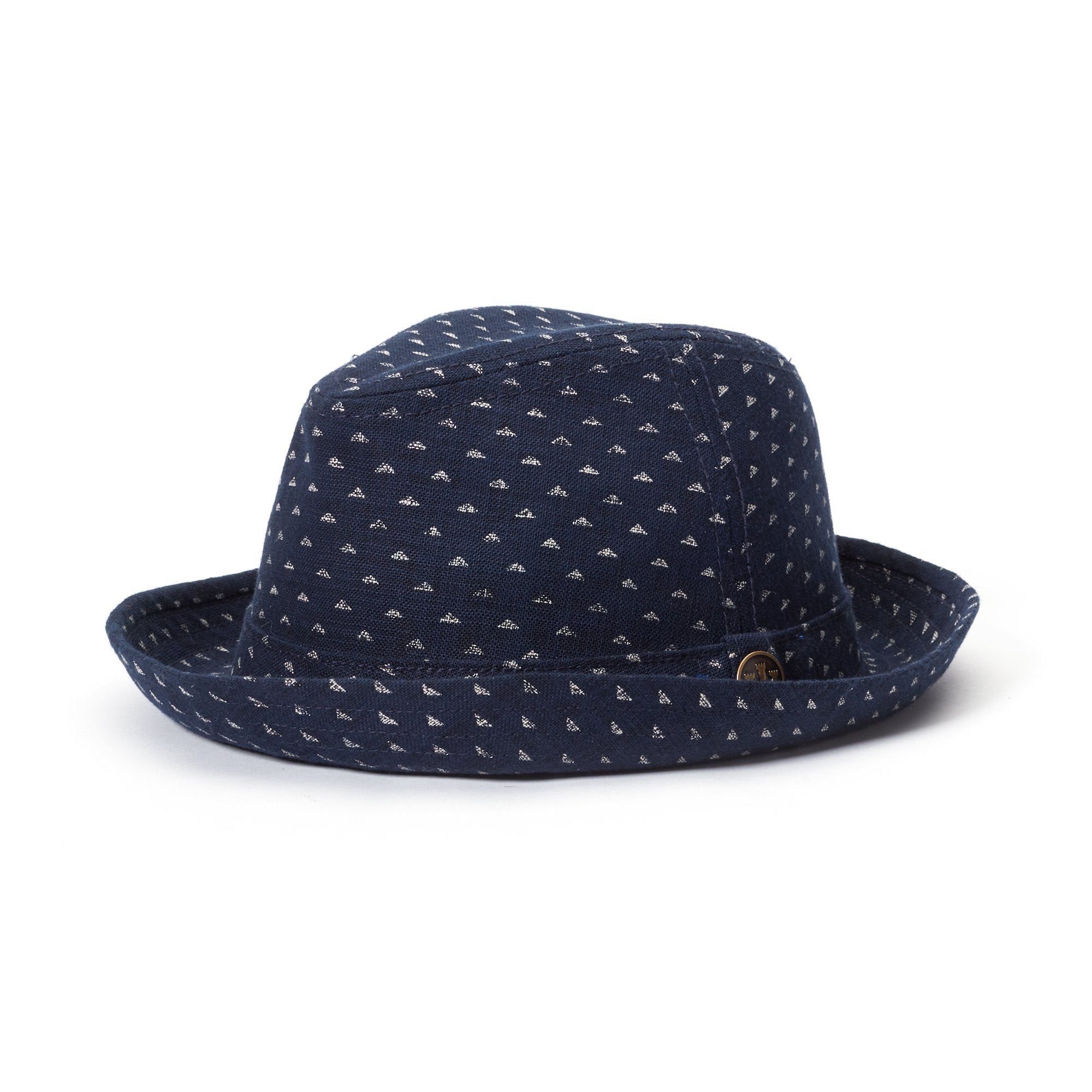 Goorin Bros. wake up cotton classic brim fedora Indigo left side view