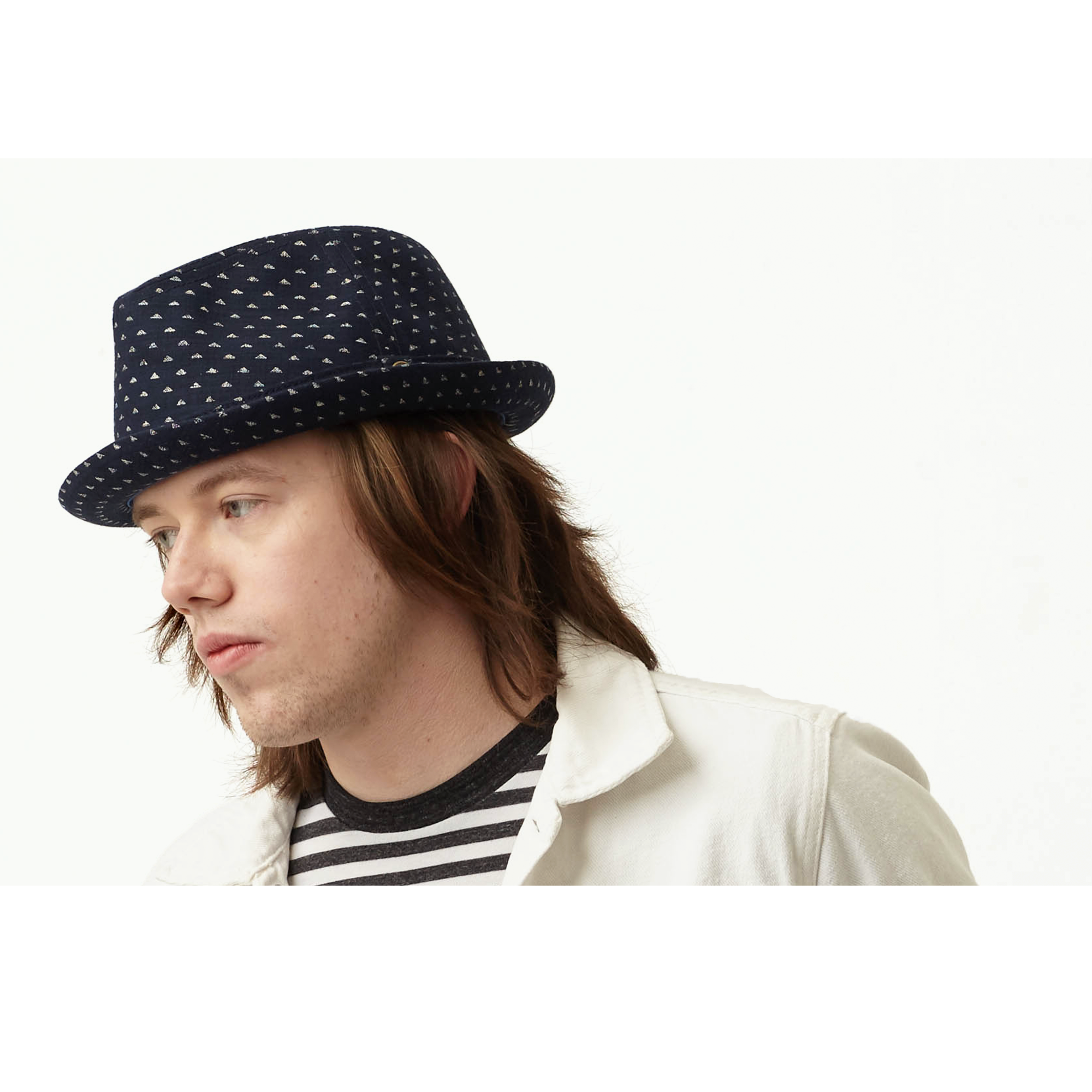 Goorin Bros. wake up cotton classic brim fedora Indigo  mens styling
