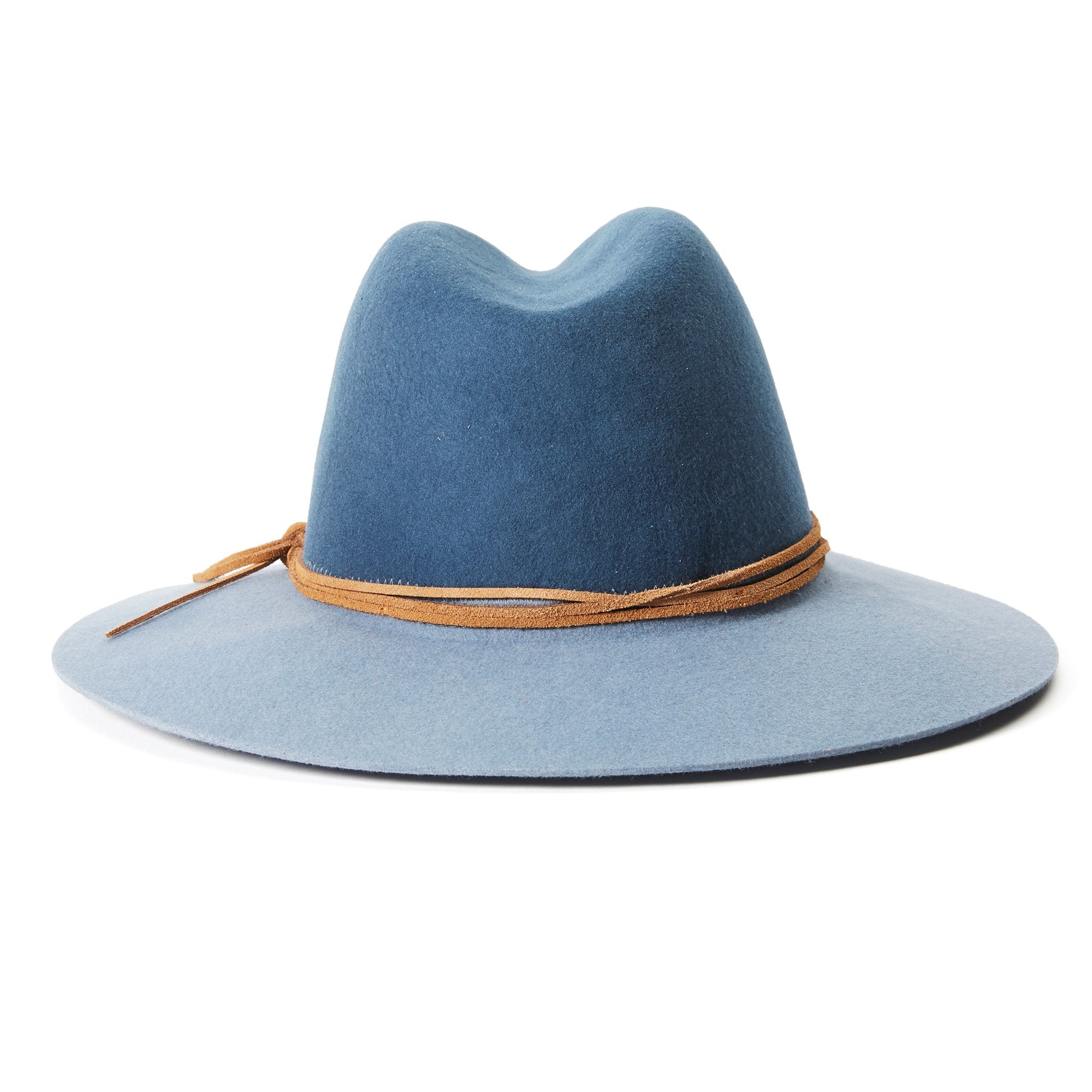 Goorin Bros. queen of hearts wool wide brim fedora Blue back view