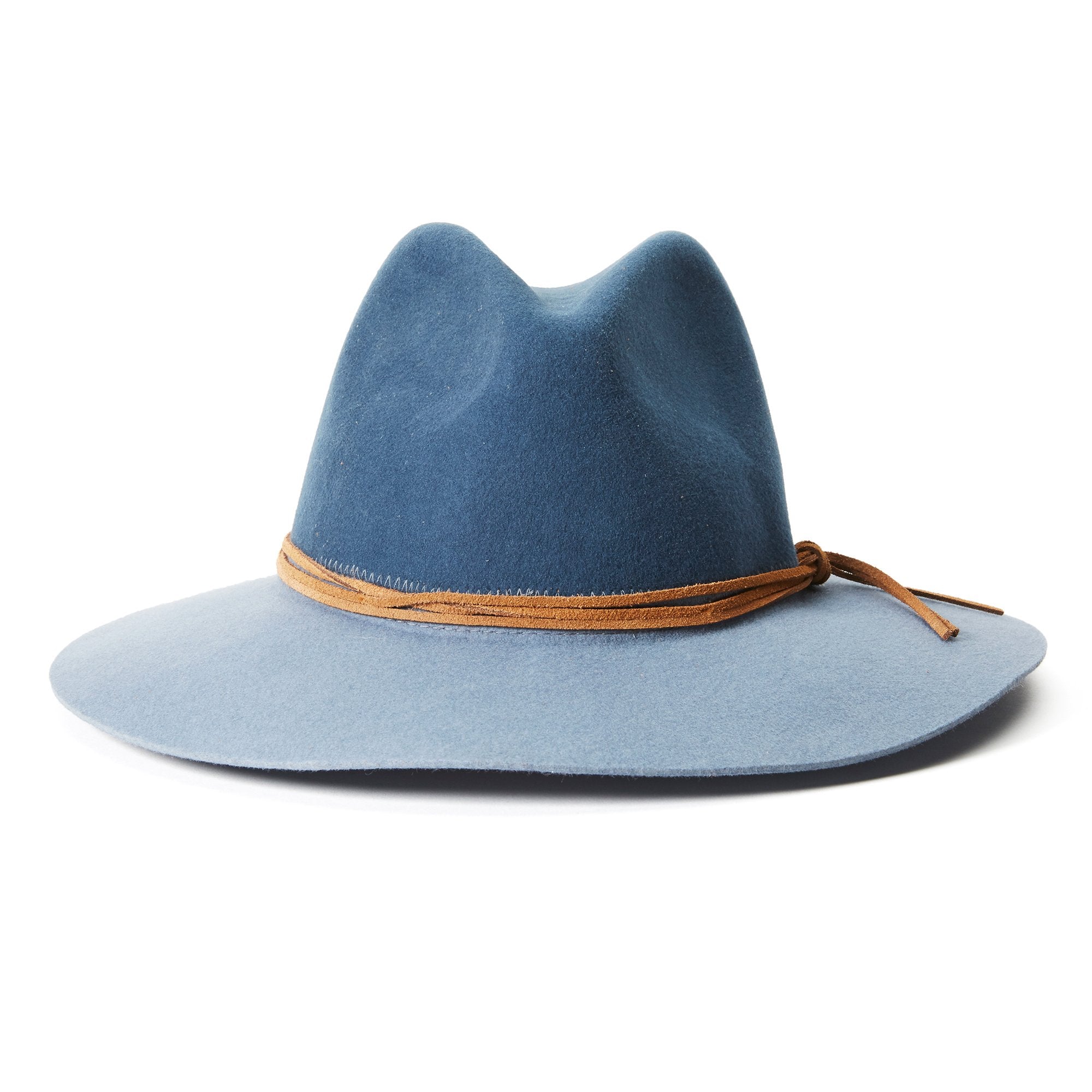 Goorin Bros. queen of hearts wool wide brim fedora Blue front view