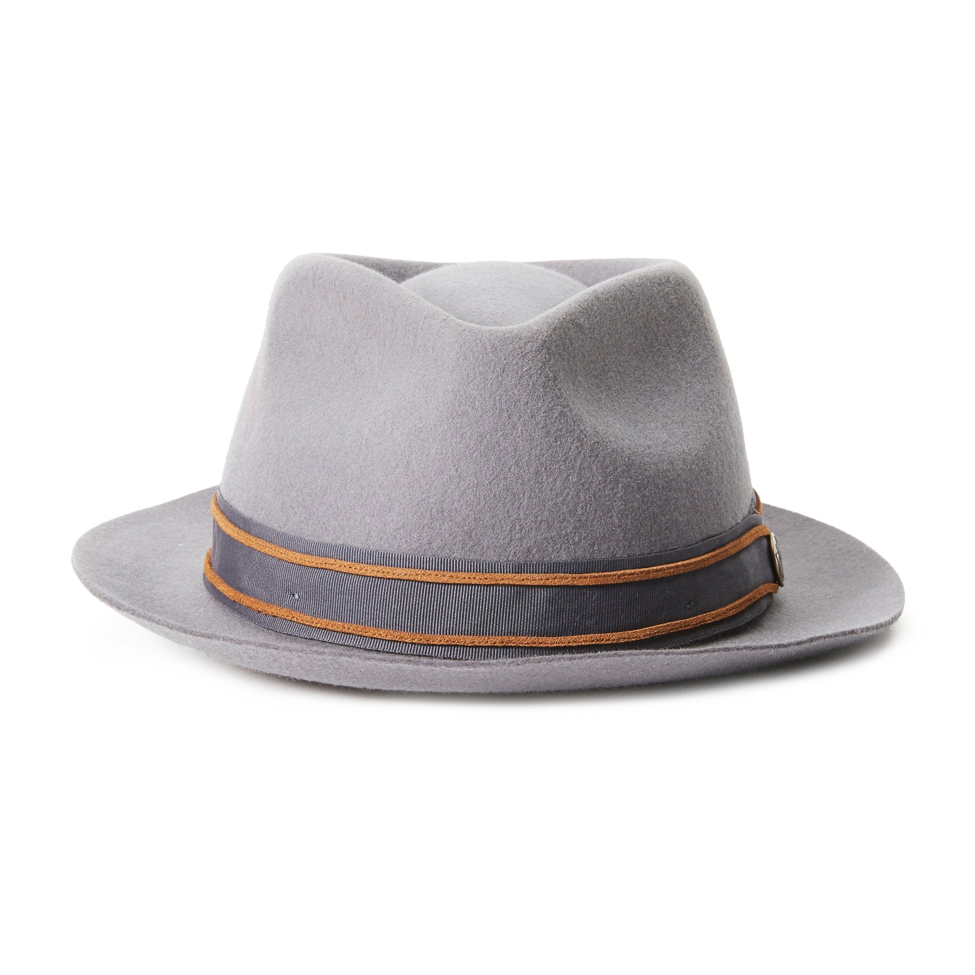 Goorin Bros. homer alaska teardrop medium brim felt fedora hat Grey front view