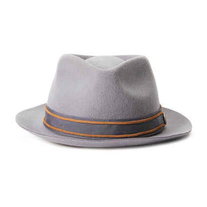 Goorin Bros. homer alaska teardrop medium brim felt fedora hat Grey front view