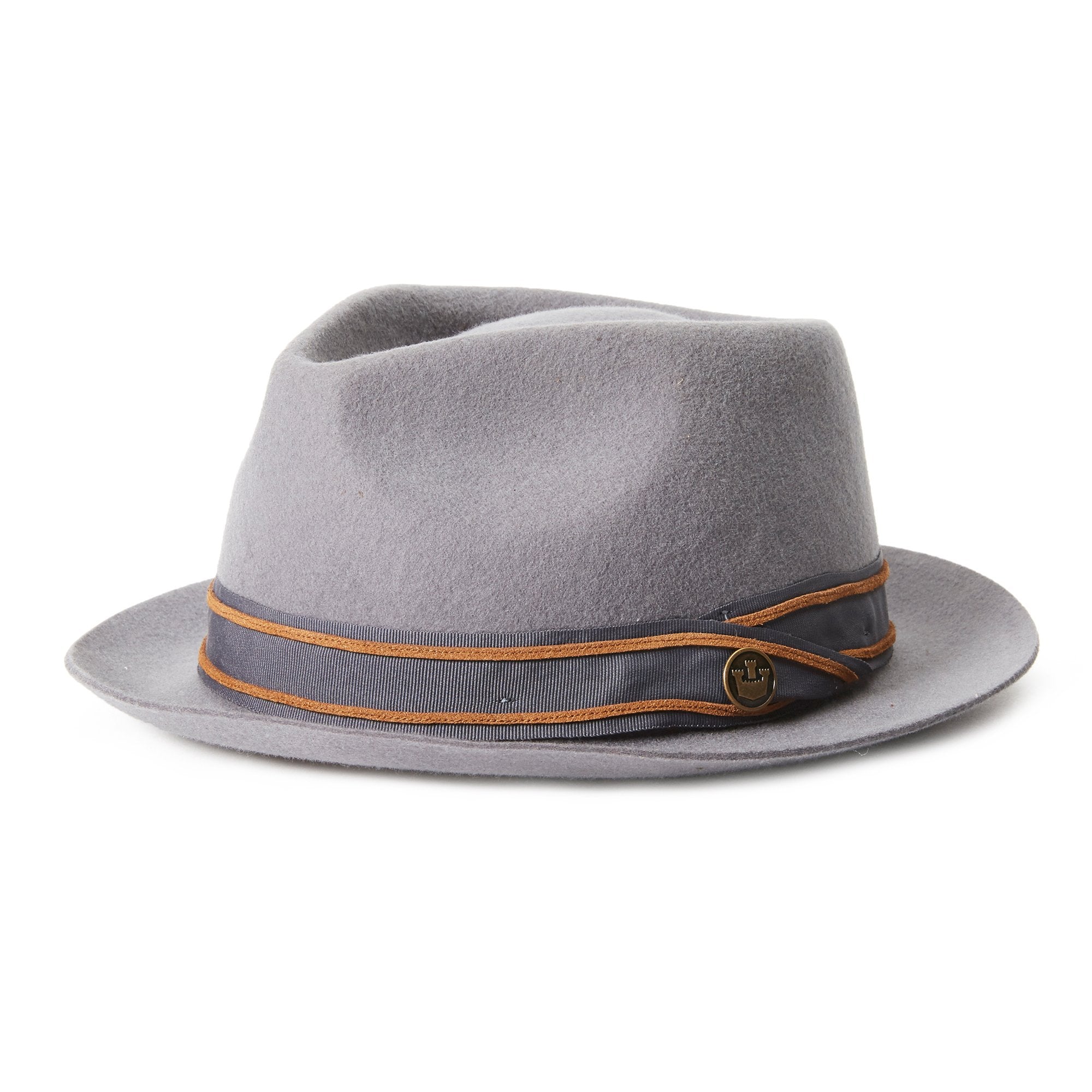 Goorin Bros. homer alaska teardrop medium brim felt fedora hat Grey left side view