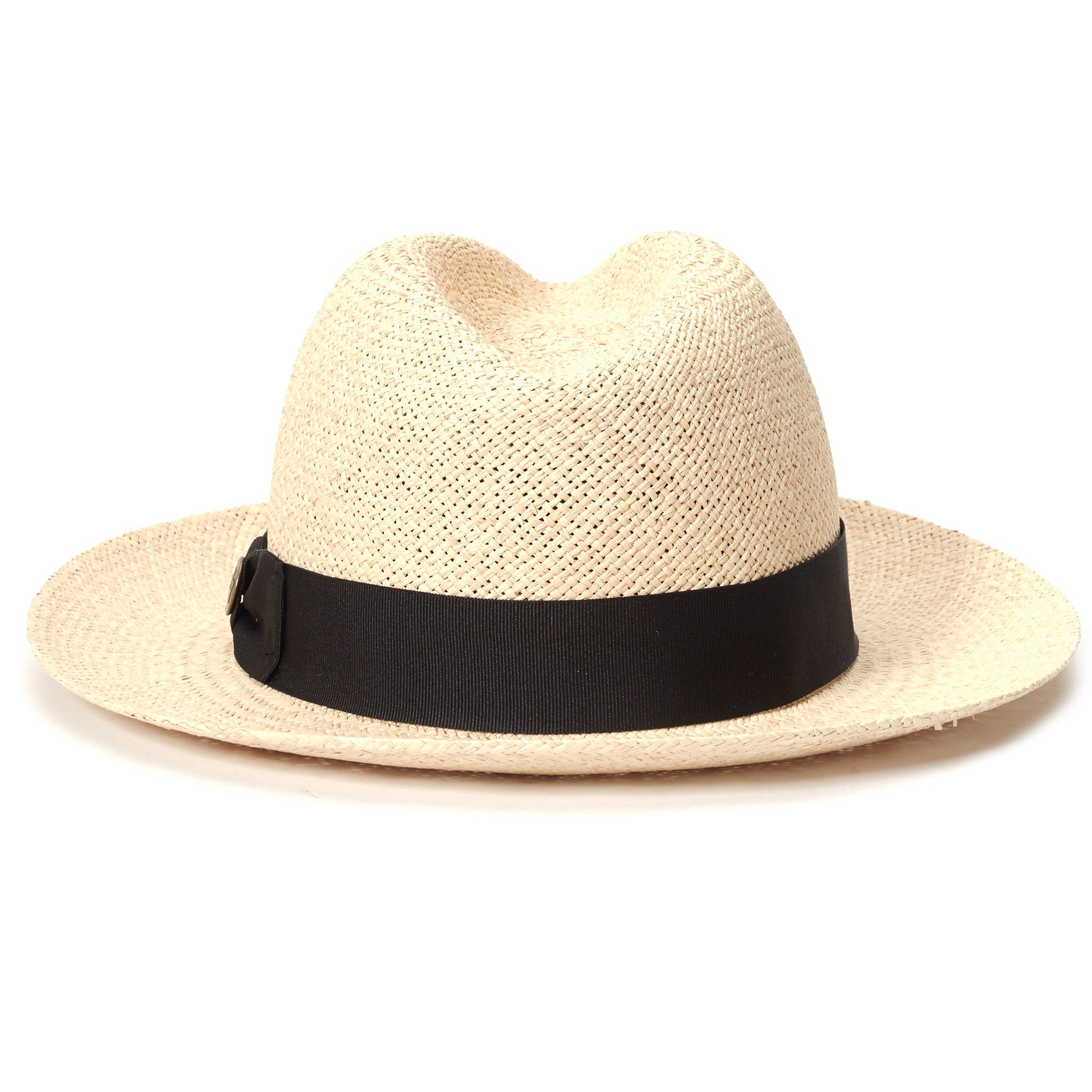 Goorin Bros. puerto lopez center dent wide brim straw fedora hat Natural back view