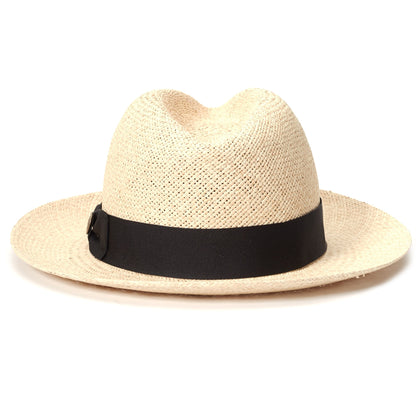 Goorin Bros. puerto lopez center dent wide brim straw fedora hat Natural back view