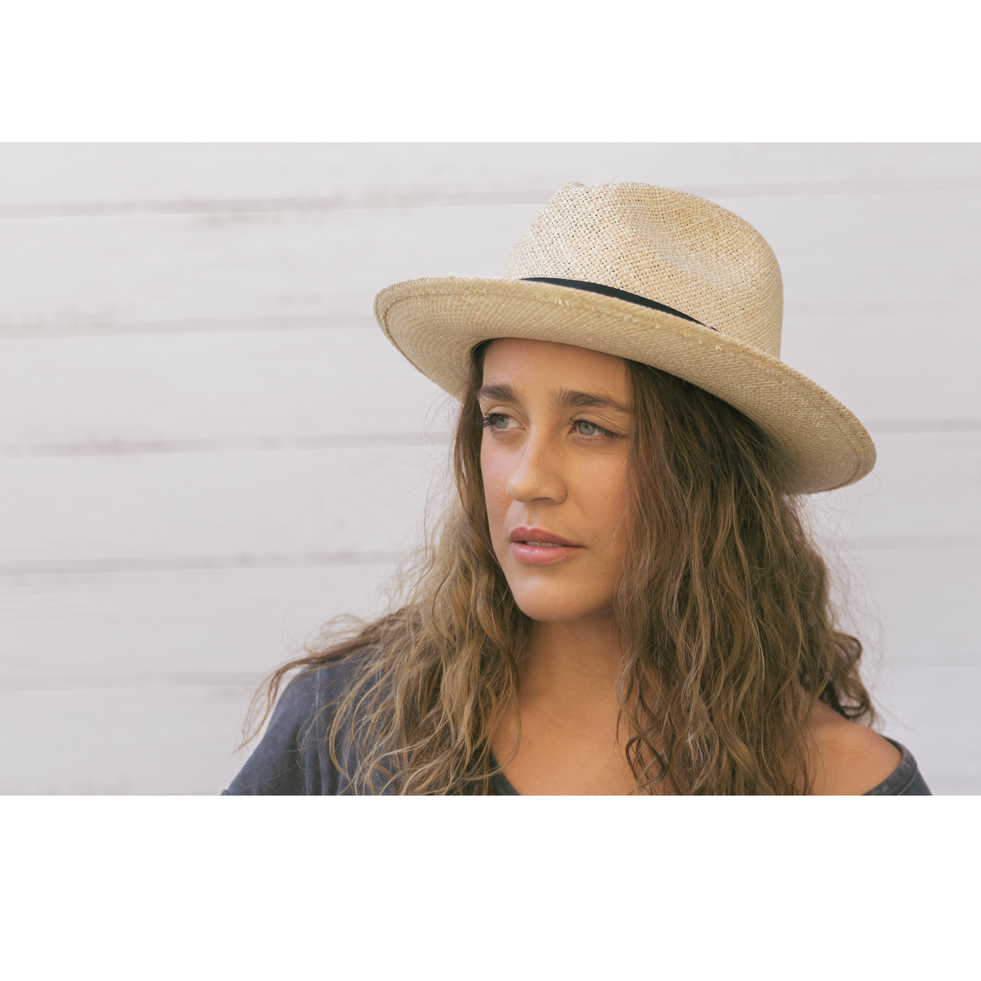 Goorin Bros. puerto lopez center dent wide brim straw fedora hat Natural  womens styling