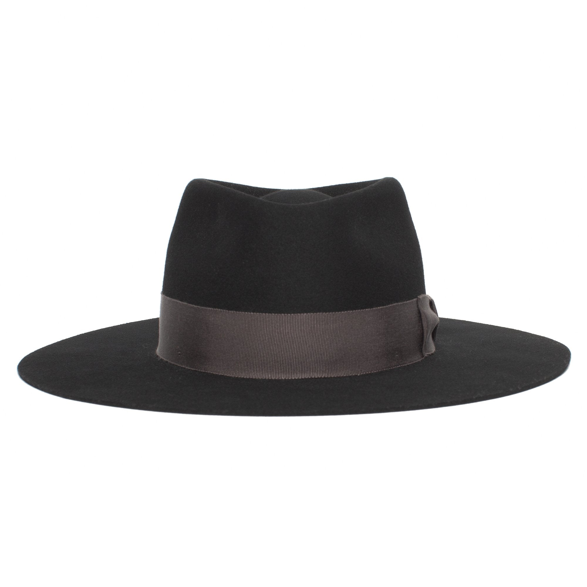 Goorin Bros. silent sam wool wide brim fedora Black front view