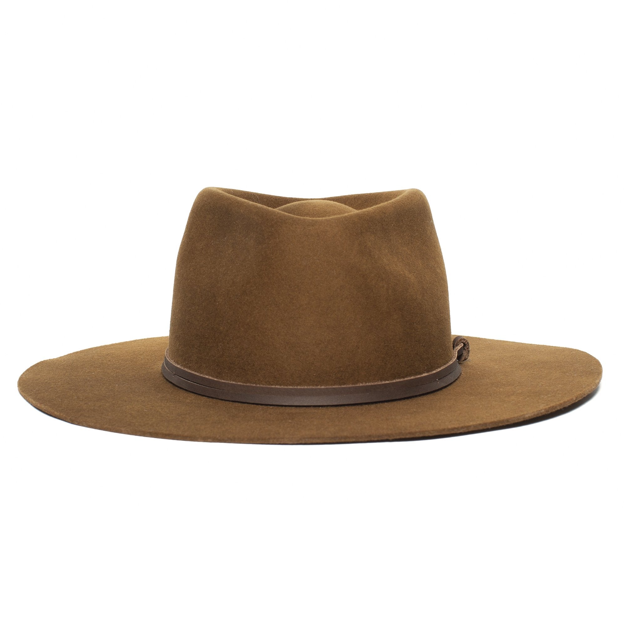 Goorin Bros. silent sam wool wide brim fedora Brown front view