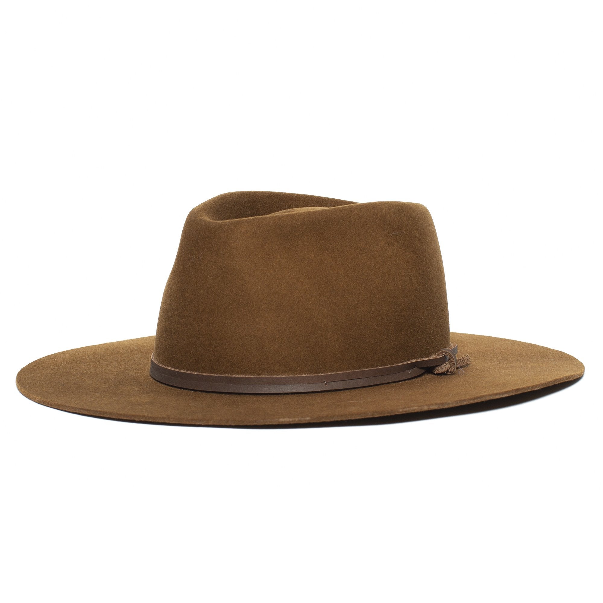 Goorin Bros. silent sam wool wide brim fedora Brown left side view