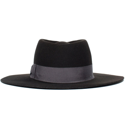 Goorin Bros. silent sam wool wide brim fedora Charcoal back view
