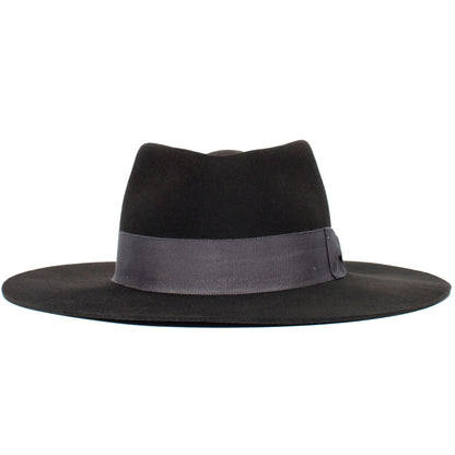Goorin Bros. silent sam wool wide brim fedora Charcoal front view
