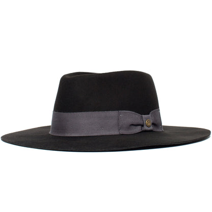 Goorin Bros. silent sam wool wide brim fedora Charcoal left side view