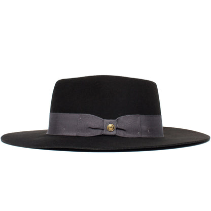 Goorin Bros. silent sam wool wide brim fedora Charcoal side view
