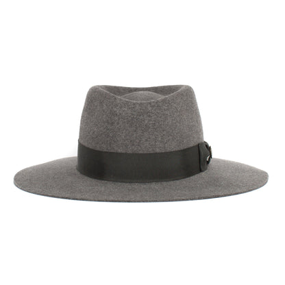 Goorin Bros. silent sam wool wide brim fedora Grey front view