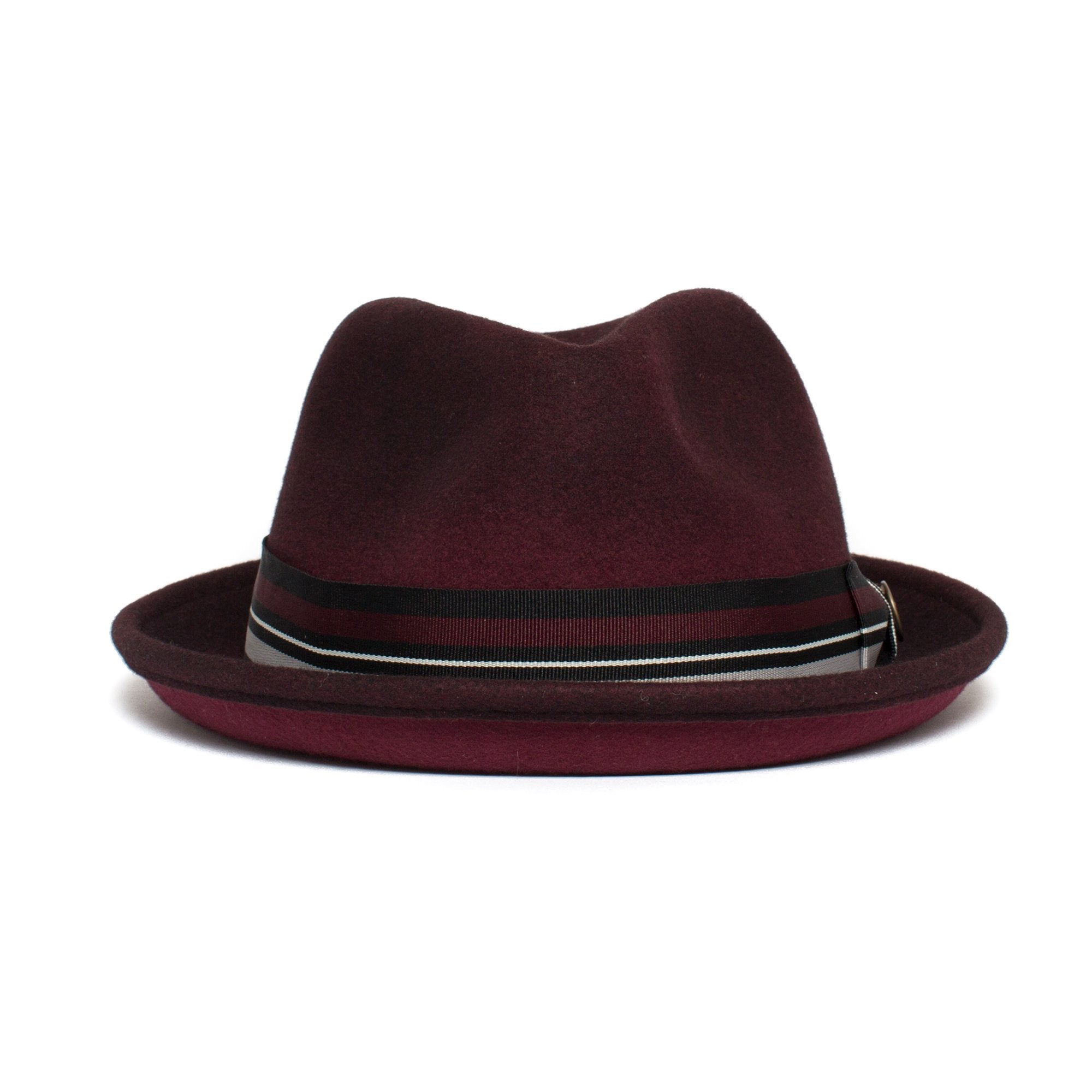 Goorin Bros. miles d wool flip up fedora Maroon front view