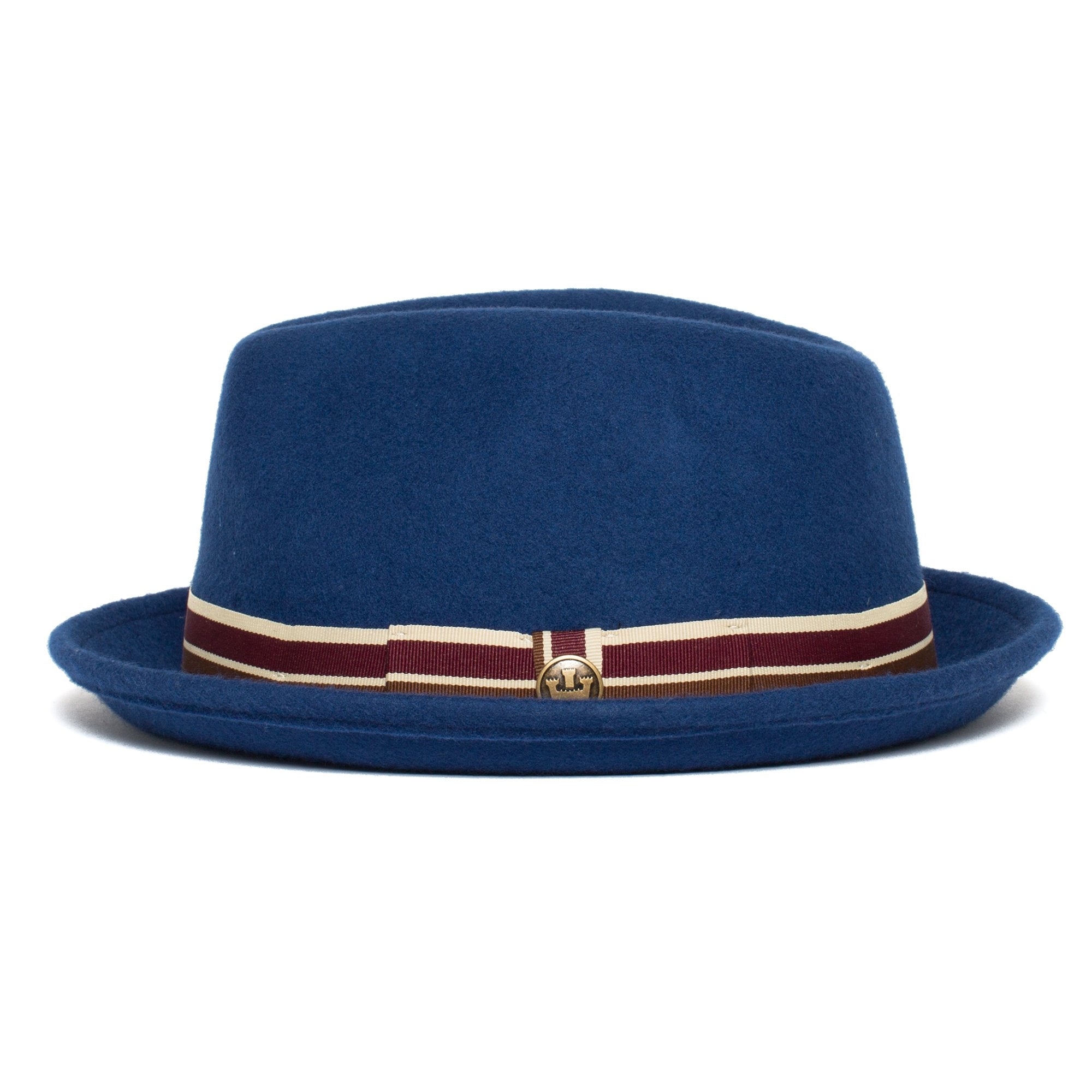 Goorin Bros. wonderful world wool flip up fedora Blue side view