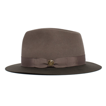 Goorin Bros. the baker wool classic brim fedora Olive side view
