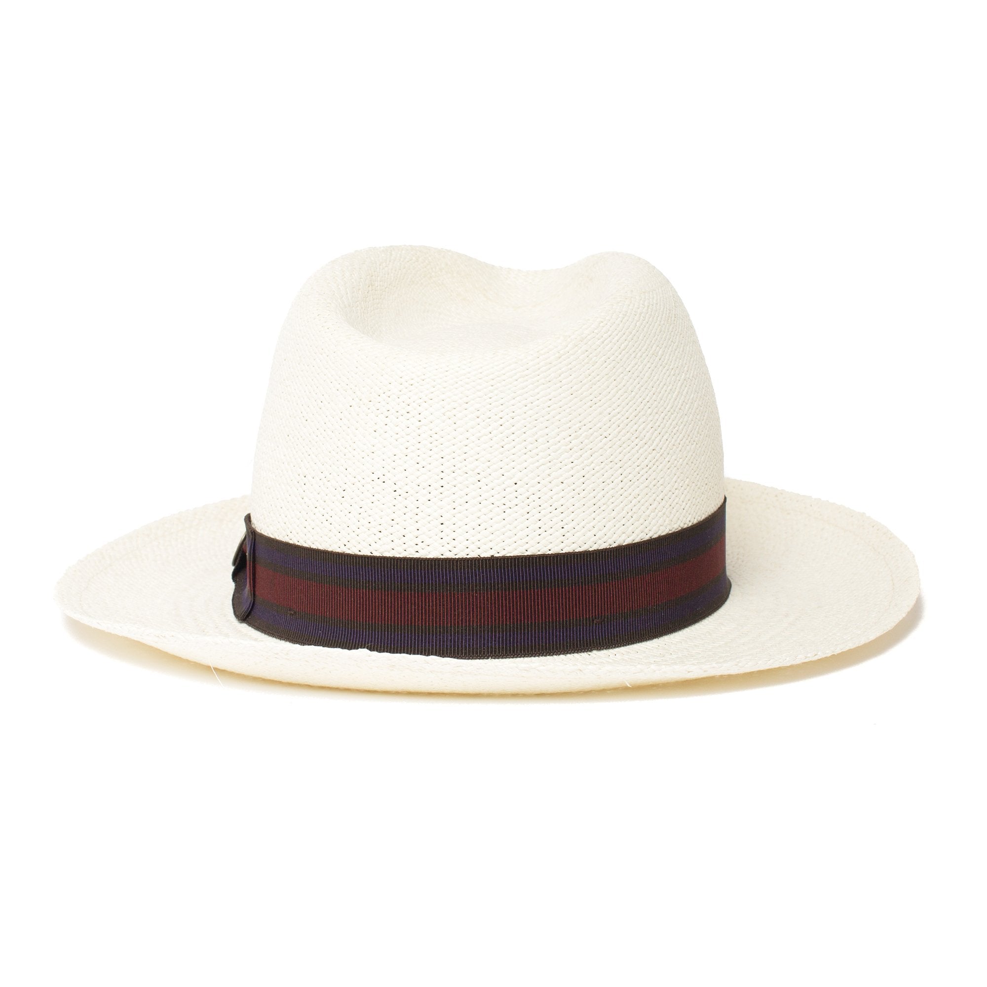 Goorin Bros. bermuda center dent medium brim straw fedora hat White back view