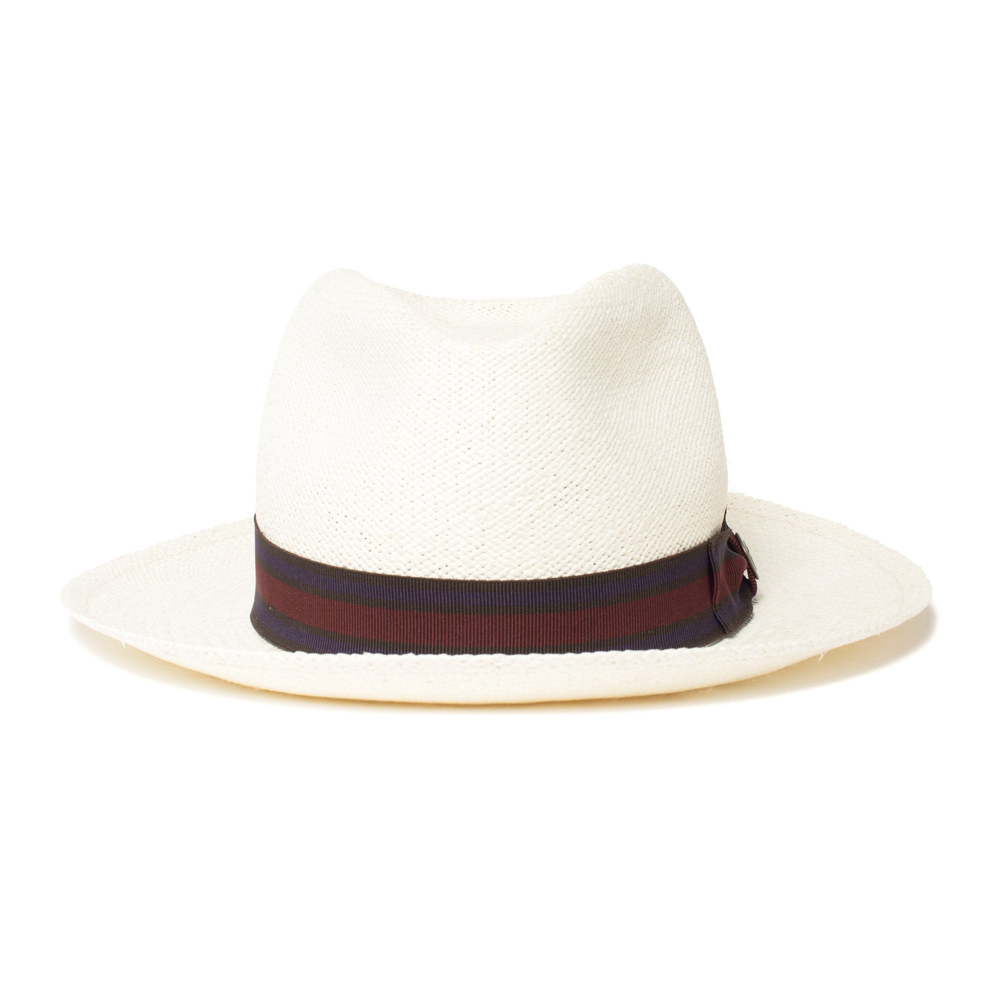 Goorin Bros. bermuda center dent medium brim straw fedora hat White front view
