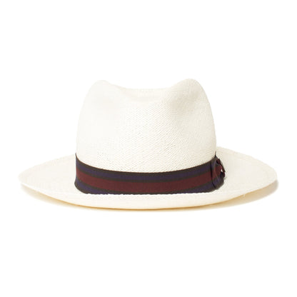 Goorin Bros. bermuda center dent medium brim straw fedora hat White front view