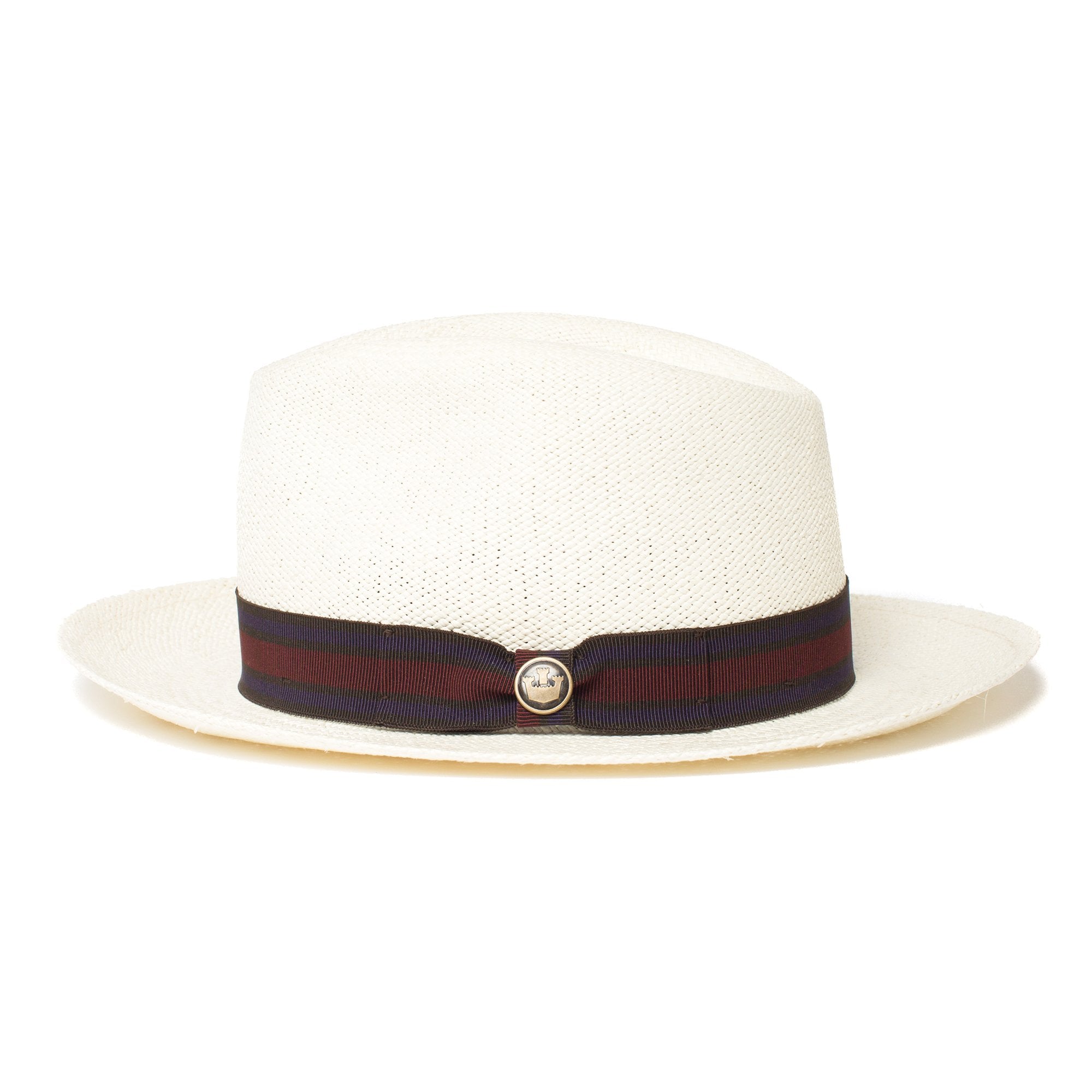 Goorin Bros. bermuda center dent medium brim straw fedora hat White side view