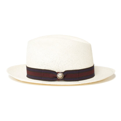 Goorin Bros. bermuda center dent medium brim straw fedora hat White side view