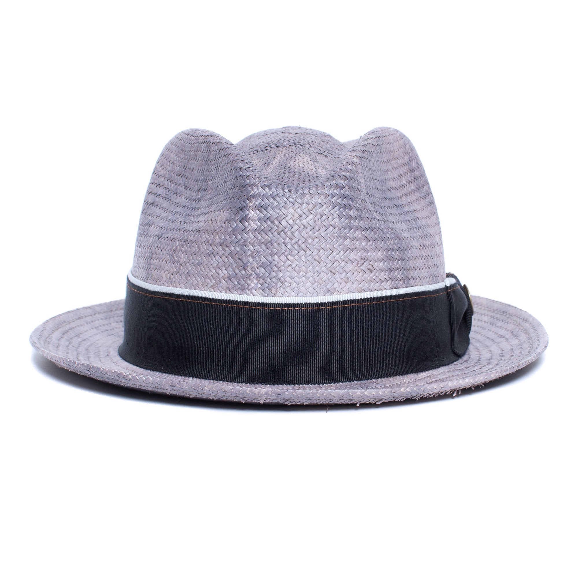 Goorin Bros. charlie grateful teardrop medium brim straw fedora hat Blue front view