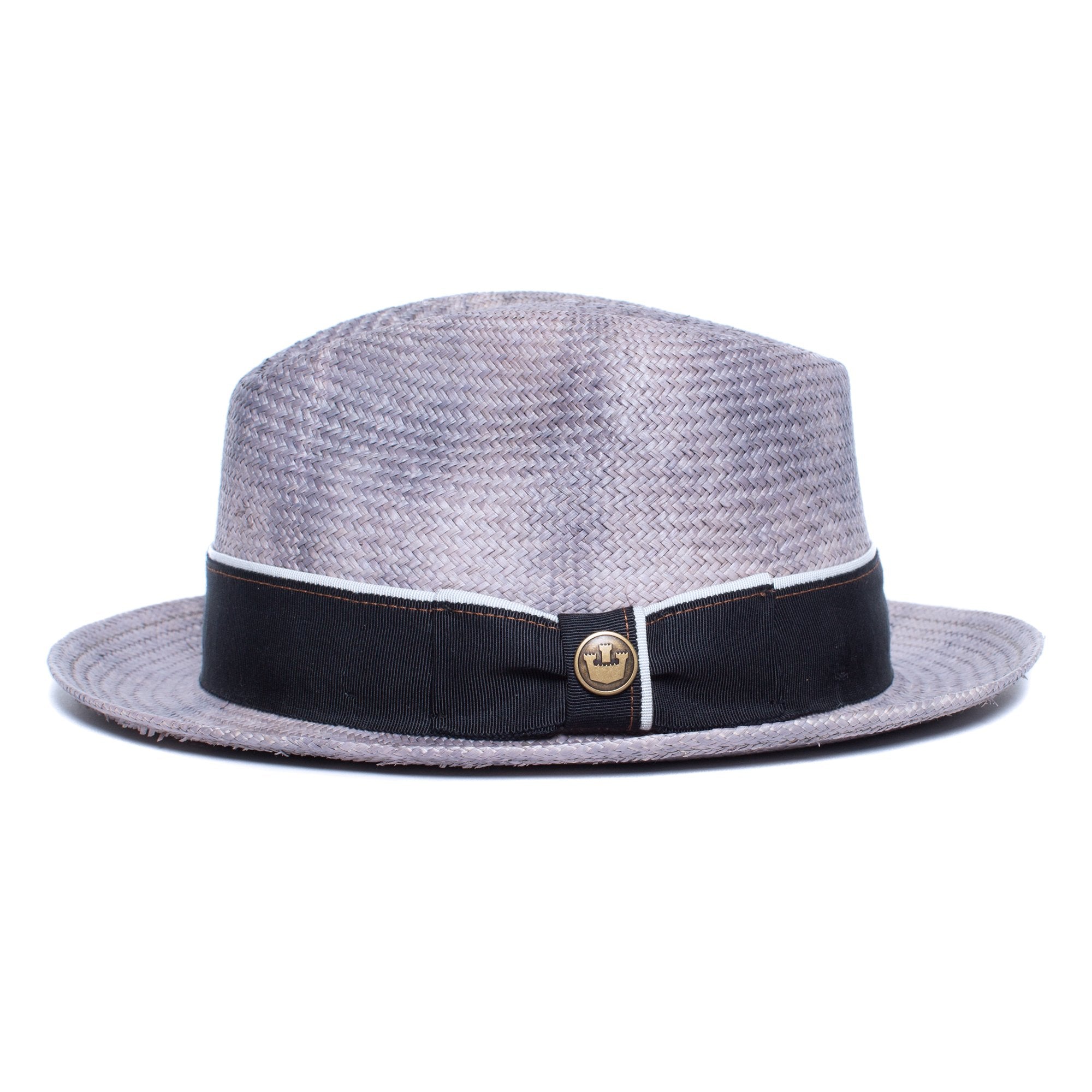 Goorin Bros. charlie grateful teardrop medium brim straw fedora hat Blue side view